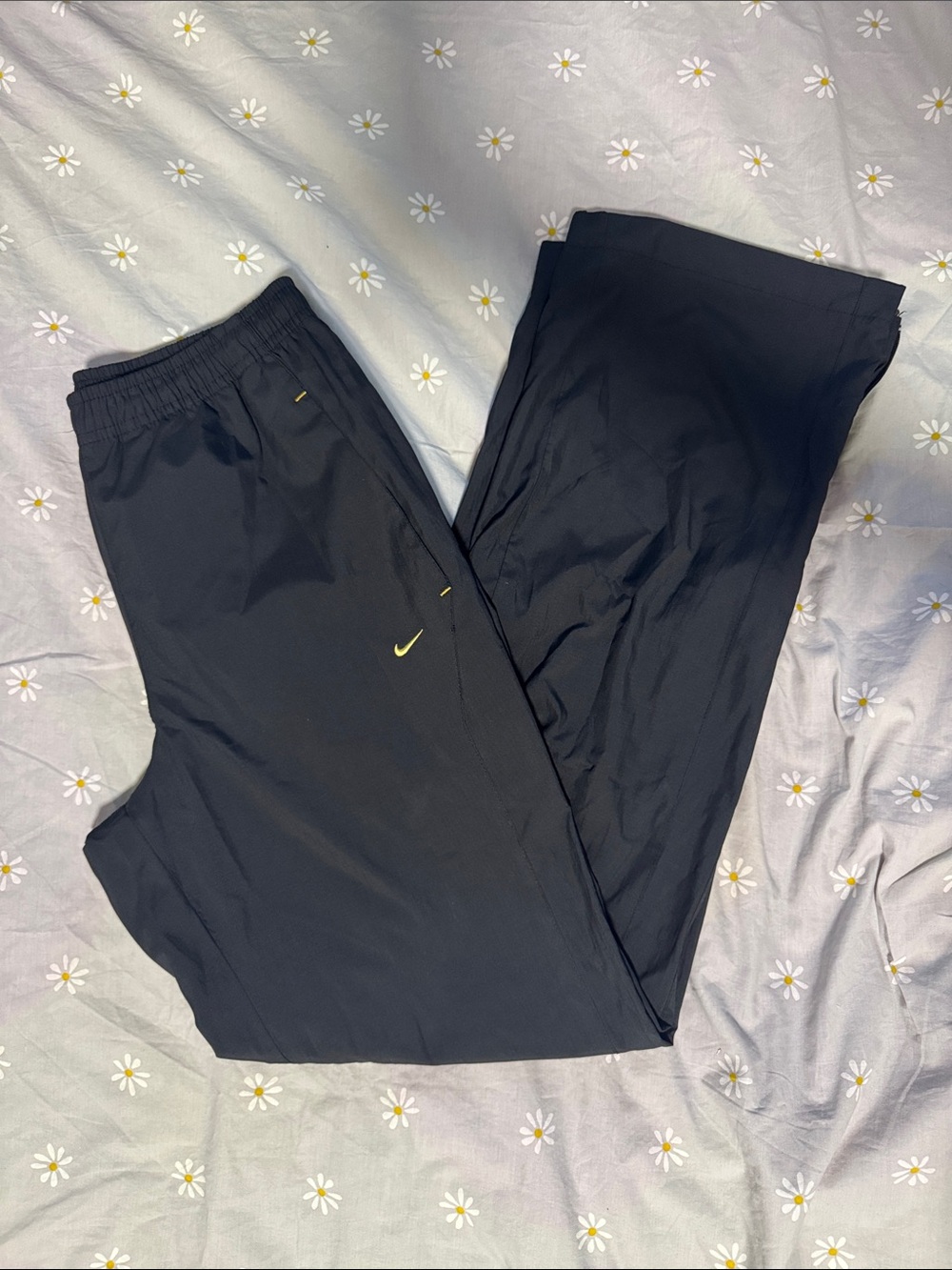 Nike Men’s Black Sweatpants with Yellow Swoosh